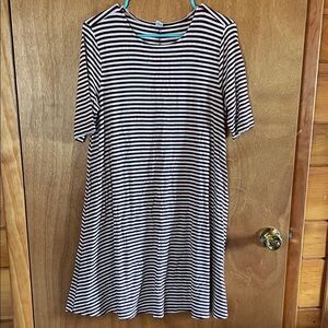 Old Navy Black and White Striped Casual Dress